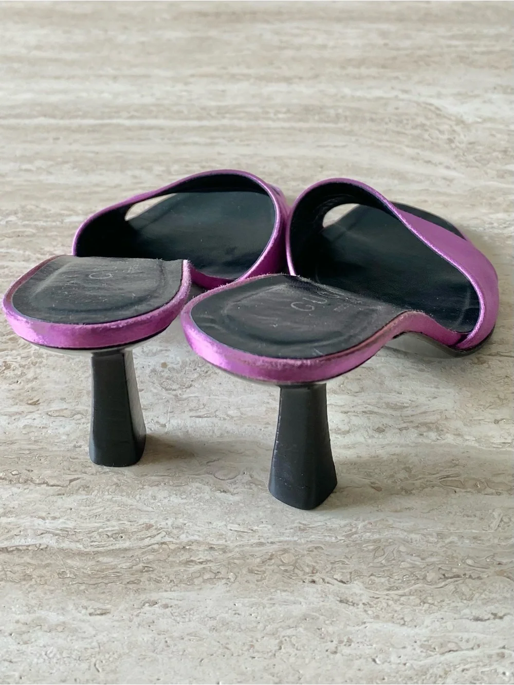 Vintage Gucci Tom Ford-era Satin Mule Sandal Heels - Picture 8 of 13